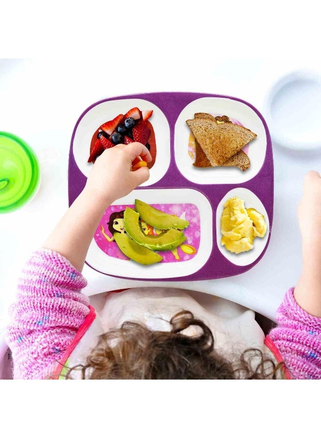 DINEWELL طبق مستطيل للأطفال من داينويل - أميرة الجنيات - Image 5