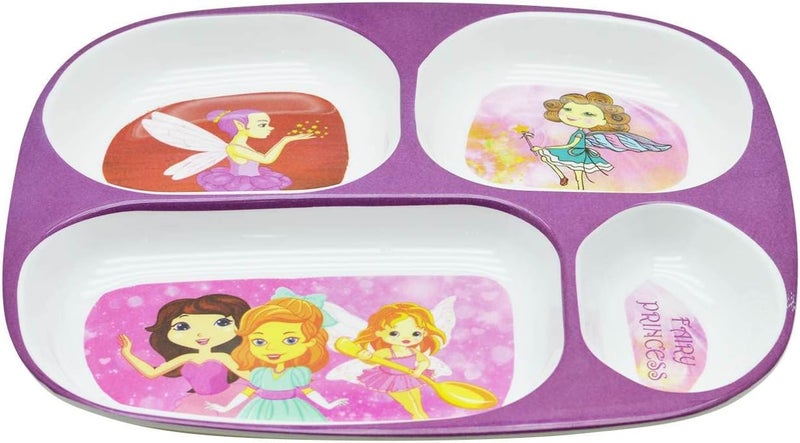 DINEWELL طبق مستطيل للأطفال من داينويل - أميرة الجنيات - Image 4
