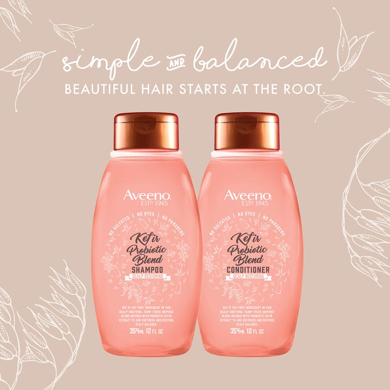 Aveeno Kefir Probiotic Blend Conditioner, Almond Blossom, 12 Fl Oz - Image 4
