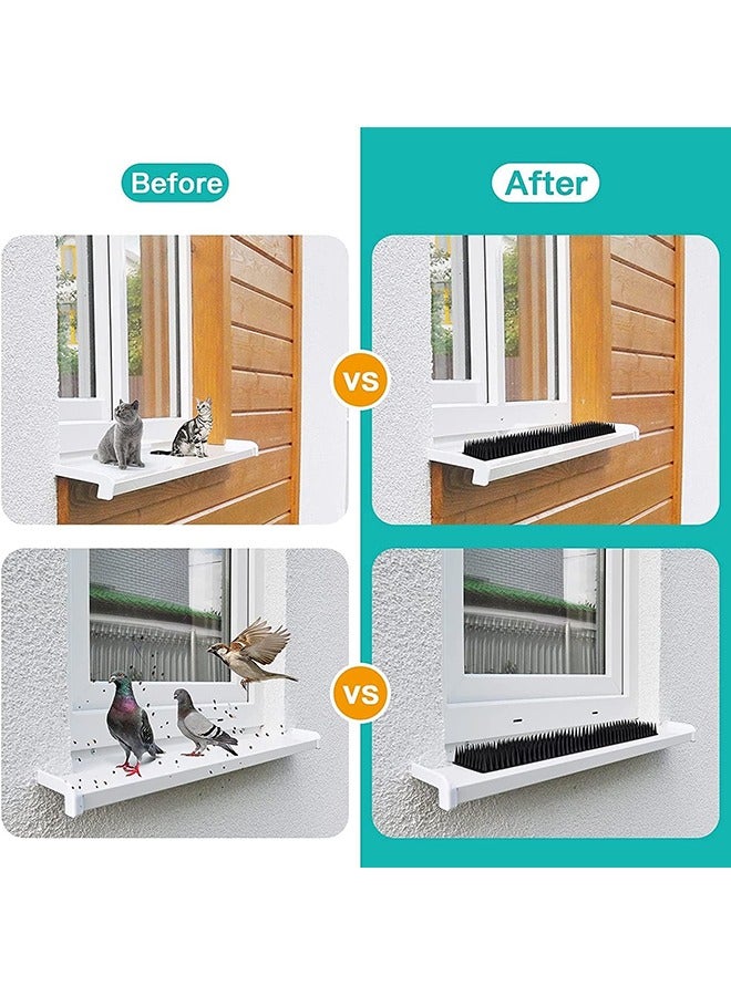 عربست مسامير الطيور ، 20 حزمة من مسامير الطيور للطيور والحمام والسناجب والقطط والأظافر الدفاعية للطيور في الهواء الطلق ، وإبعاد الطيور ، ومسامير السياج البلاستيكية للدرابزين والأسقف (أسود) - Image 5