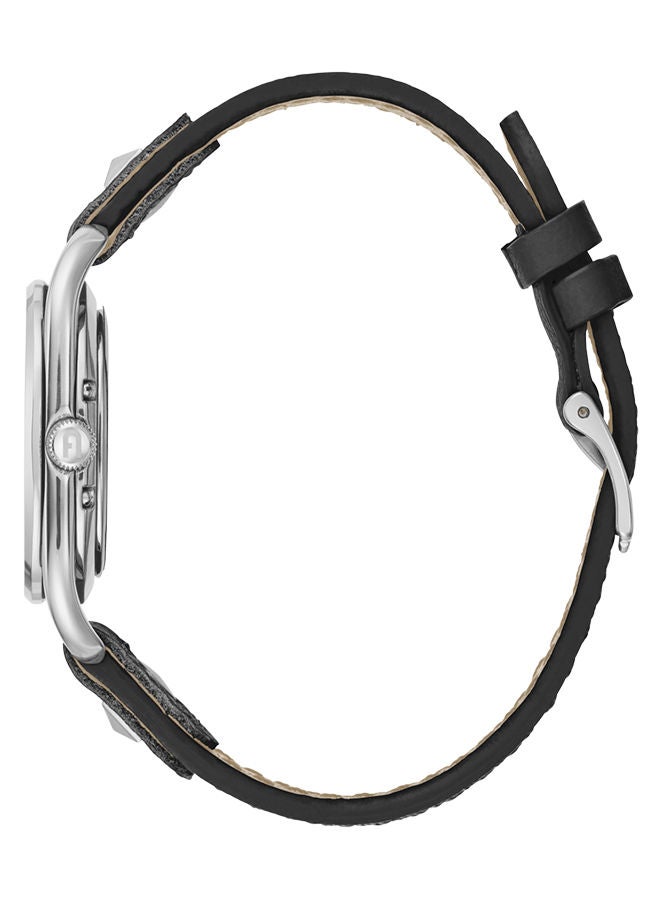 FURLA Studs Index Watch for Women Black Dial  with Black Leather Band - Image 2