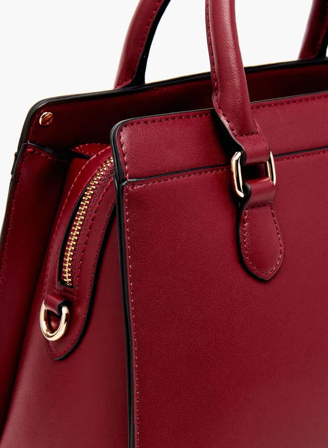 Celeste Women Quilted Tote Bag with Detachable Strap and Zip Closure