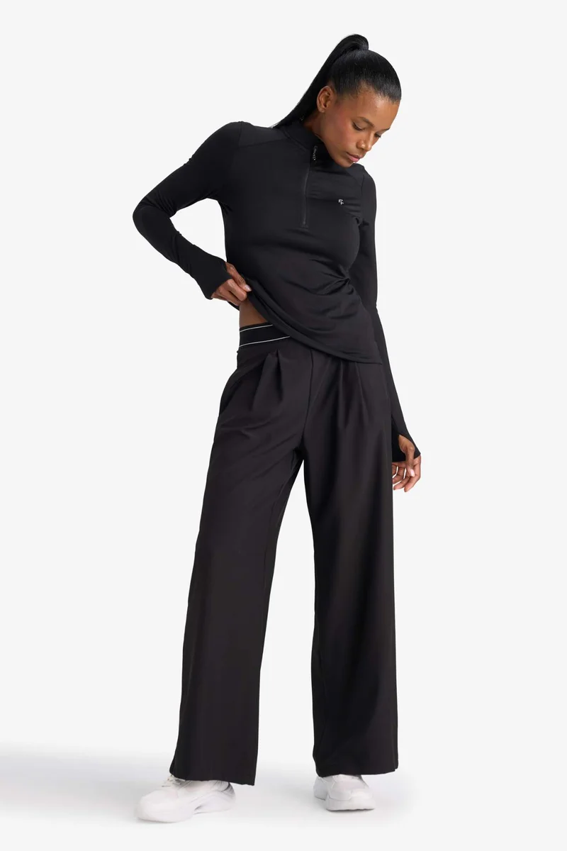 Defacto DeFactoFit Wide Leg Elastic Waist Woven Trousers