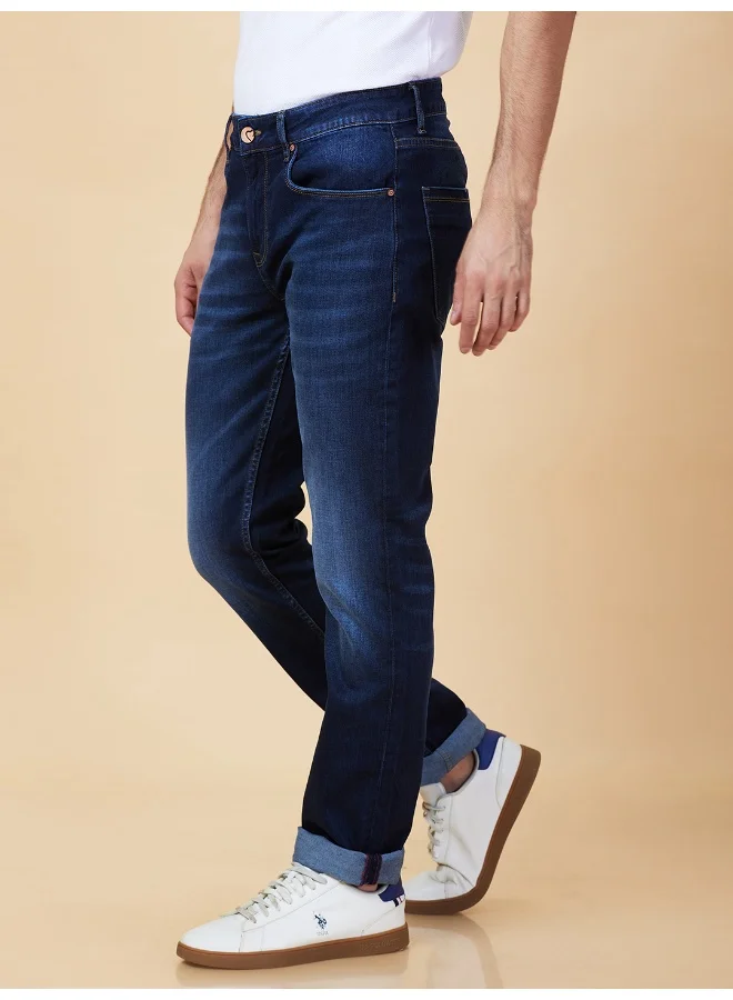 بيينغ هيومان Mens Dark Tone Straight Fit Denims