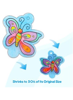 XICEN 148pcs Heat Shrink Plastic Sheet DIY Craft Kit Heat Shrinky Paper Clear Frosted Shrink Films Includes Shrinkable Paper Keychain Earring Accessories for Kids Art and Craft Activity  - Image 5