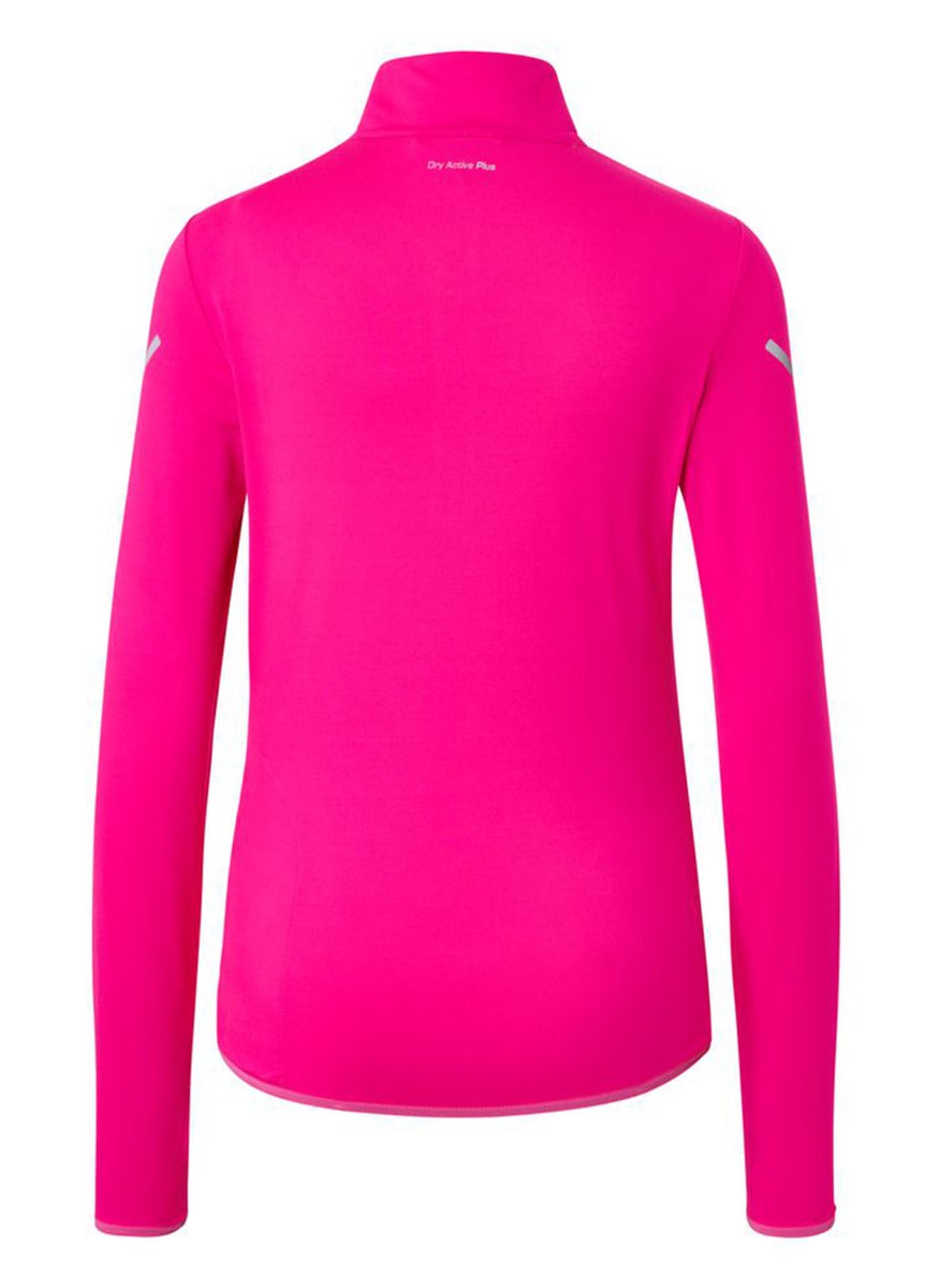 Tchibo Women Mock Neck Long Sleeve Solid Sweatshirt, Pink  - Image 3