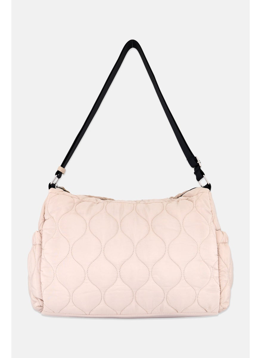 Danskin Women Phoebe Puffy Quilted Bag 30 H x 39 L x 13 W cm, Tan  - Image 1
