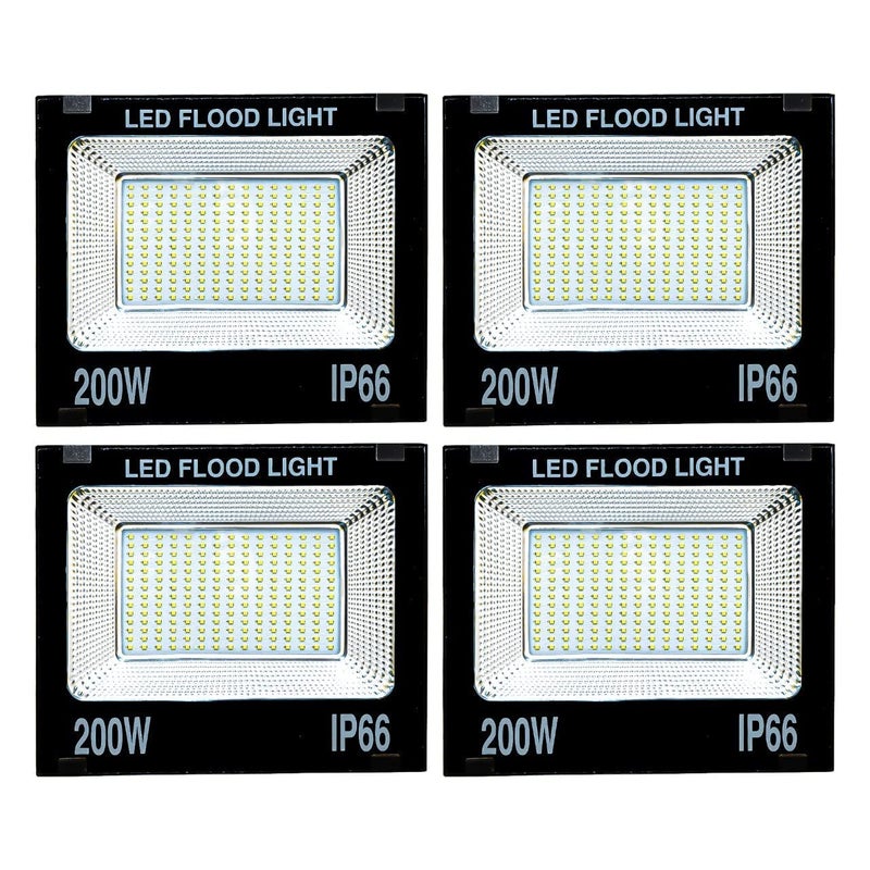 Gesto 200W LED Flood Light - IP66 Waterproof Led Lights with 120deg Wide Beam-LED Lamp Lights for Home-(Cool White,Pack of 4)(Metal) - Image 1