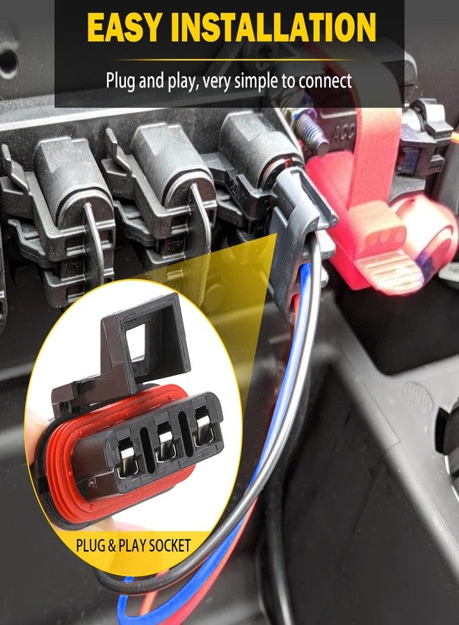 Tutor Auto 12Awg Pulse Power Plug Connector Pigtail Compatible with Polaris Ranger XP 1000 & RZR RS1 Pro & General 2018 2019 2020 2021 - Pulse Bar Wire Harness (3 pcs) - Image 2