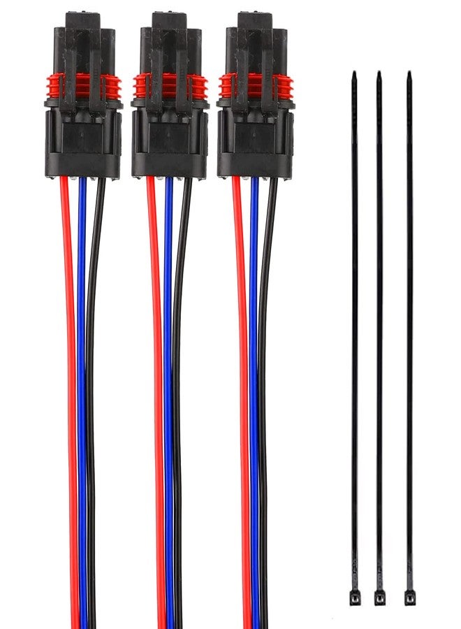 Tutor Auto 12Awg Pulse Power Plug Connector Pigtail Compatible with Polaris Ranger XP 1000 & RZR RS1 Pro & General 2018 2019 2020 2021 - Pulse Bar Wire Harness (3 pcs) - Image 1