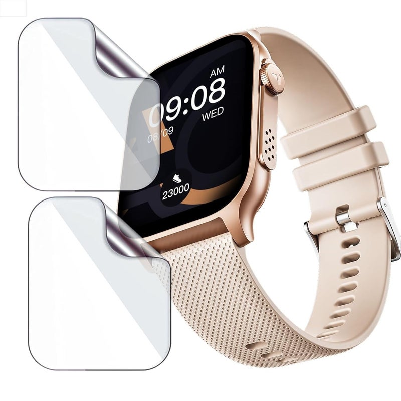 HELLOSCREEN 2 Pack | Screen Protector Guard for boAt Ultima Ember | 1.96 inch | Smartwatch - Flexible & Ultrathin TPU Film, 9H Scratch Resistant, Bubble Free - Not a Tempered Glass - Image 1