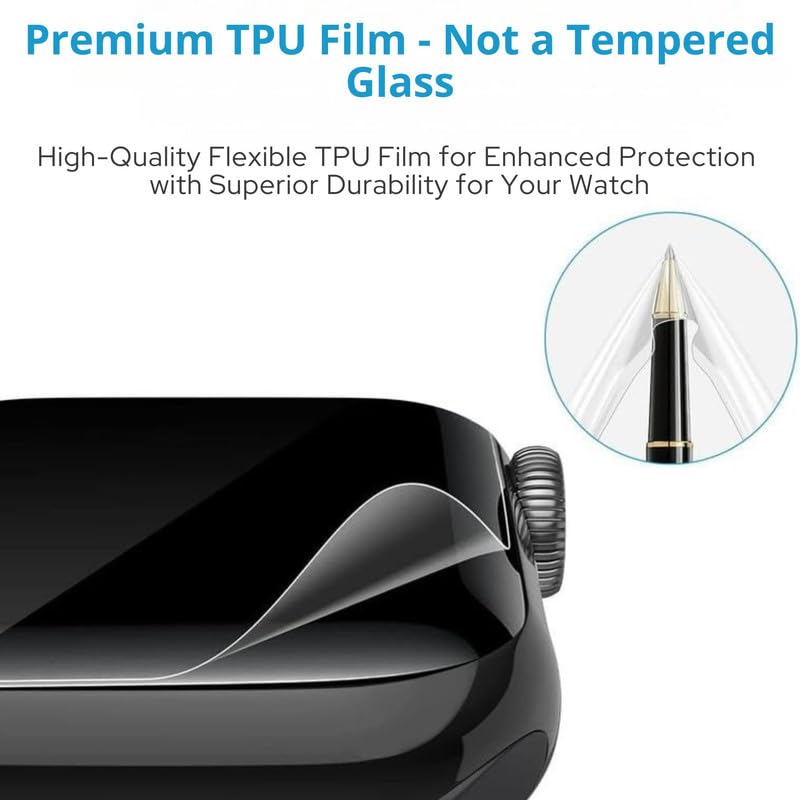 HELLOSCREEN 2 Pack | Screen Protector Guard for boAt Ultima Ember | 1.96 inch | Smartwatch - Flexible & Ultrathin TPU Film, 9H Scratch Resistant, Bubble Free - Not a Tempered Glass - Image 2