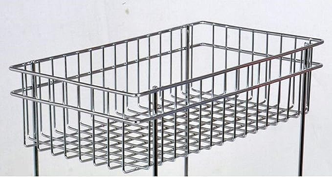 IDITRI EXPORT Stainless Steel Modern Kitchen Storage Rack Folding Perforated Design Trolley Spice Fruits and Vegetable Onion Potato Organizer Stand Trolley with Wheel Kitchen Trolley 4 Layer - Image 4