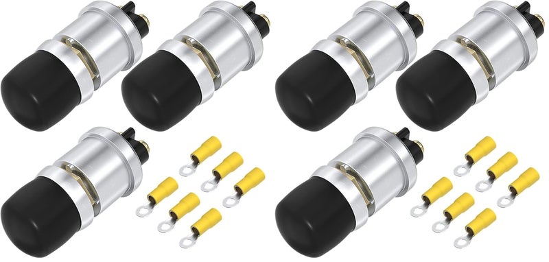 DAIERTEK Push Start Button Switch 12V 50A Heavy Duty Momentary Push Button Switch Waterproof Weatherproof Engine Starter Marine Horn Button 12 Volt for Auto Motor -3pcs (Pack of 2) - Image 1