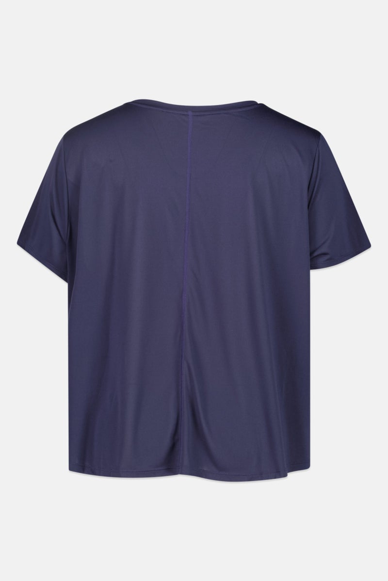 Nike Women Plus Size Brand Logo Running T-Shirt, Purple - Image 3