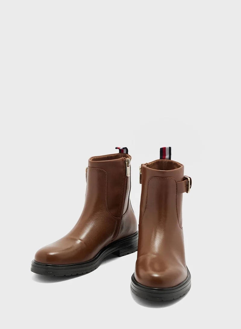 TOMMY HILFIGER Thermo Belt Detailed Ankle Boots