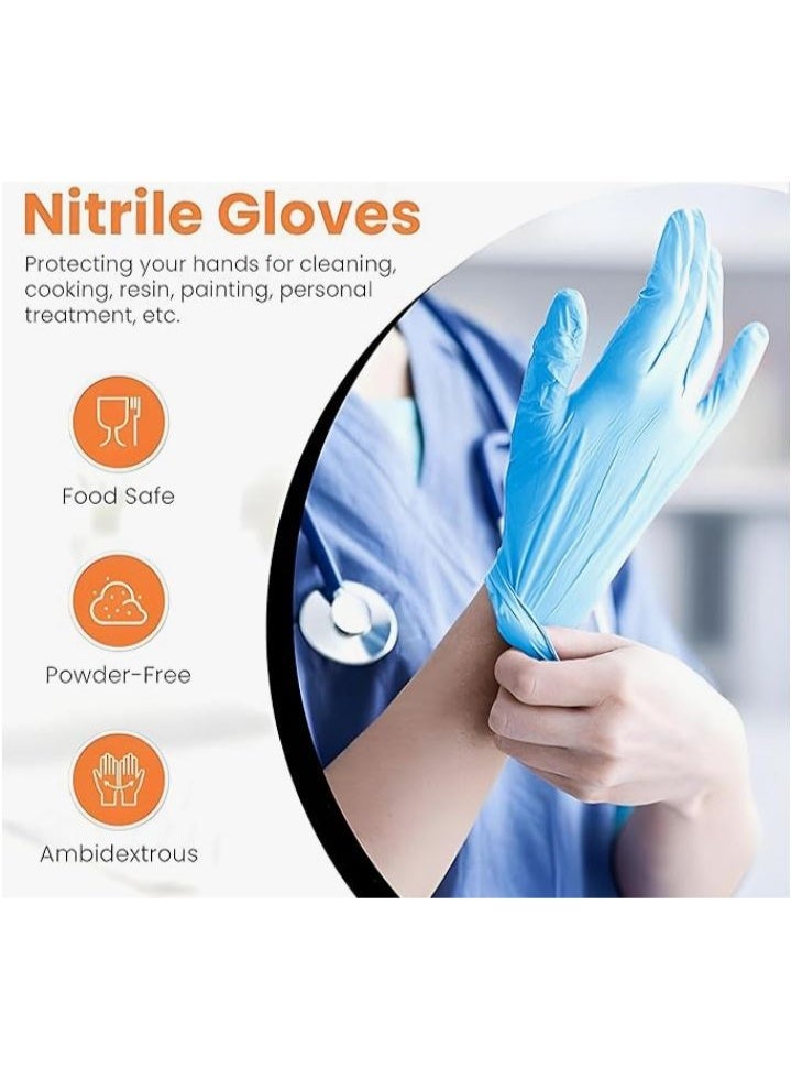 (Small) Nitrile Exam Disposable Gloves, Powder Free, Latex Free, Best for Restaurant, Saloon, Kitchen, Cleaning, Food Prep (100 pieces x 1 Pack) (ME01134) - Image 5