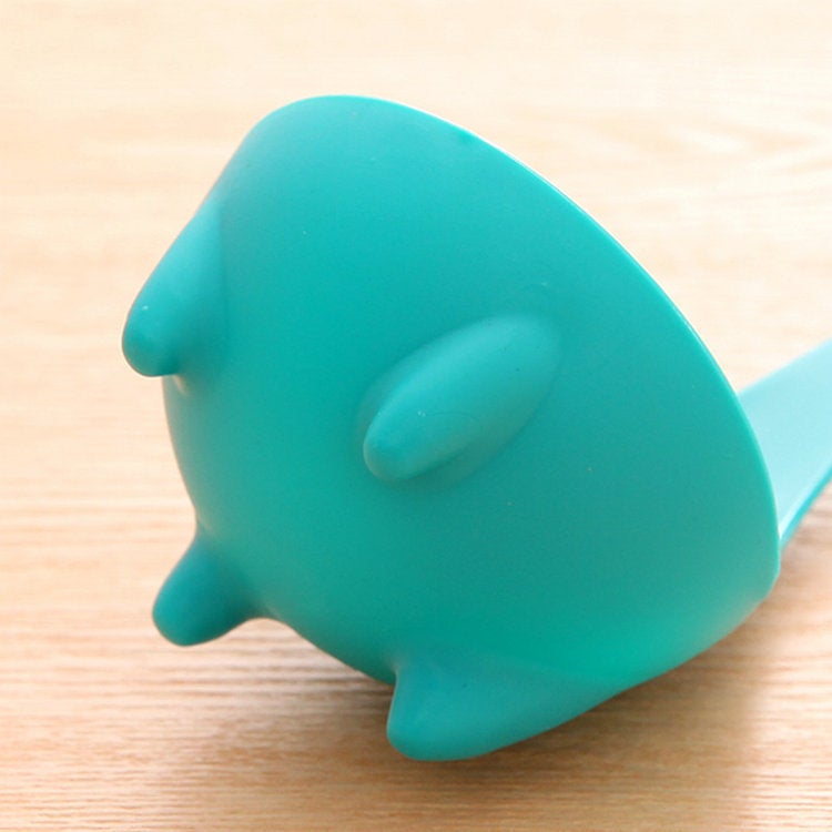 Creative Simple Nice Lake Water Monster Spoon Long Handle Vertical High Color Value Small Spoon High Temperature Resistant Plastic Spoon - Image 5
