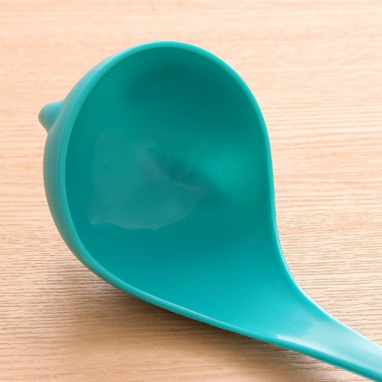 Creative Simple Nice Lake Water Monster Spoon Long Handle Vertical High Color Value Small Spoon High Temperature Resistant Plastic Spoon - Image 1