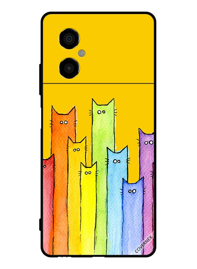Covernex Protective Case Cover For Xiaomi Poco M4 5G Cat Puppet Art - Image 1