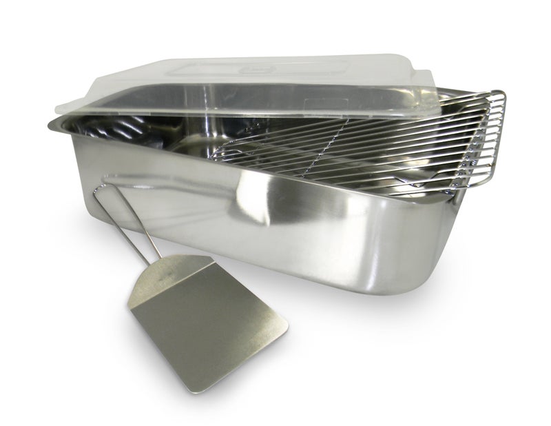 ExcelSteel ExcelSteel 4Piece Stainless Roaster with Cover Rack and Spatula