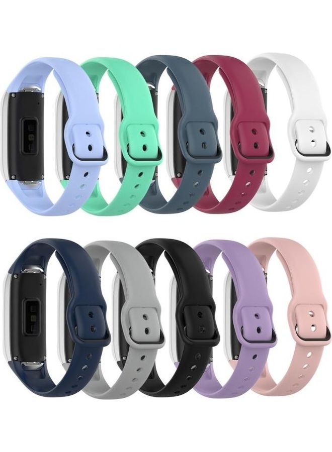 Alyashmac Silicone Replacement Band For Samsung Galaxy Fit SM-R370 White - Image 5