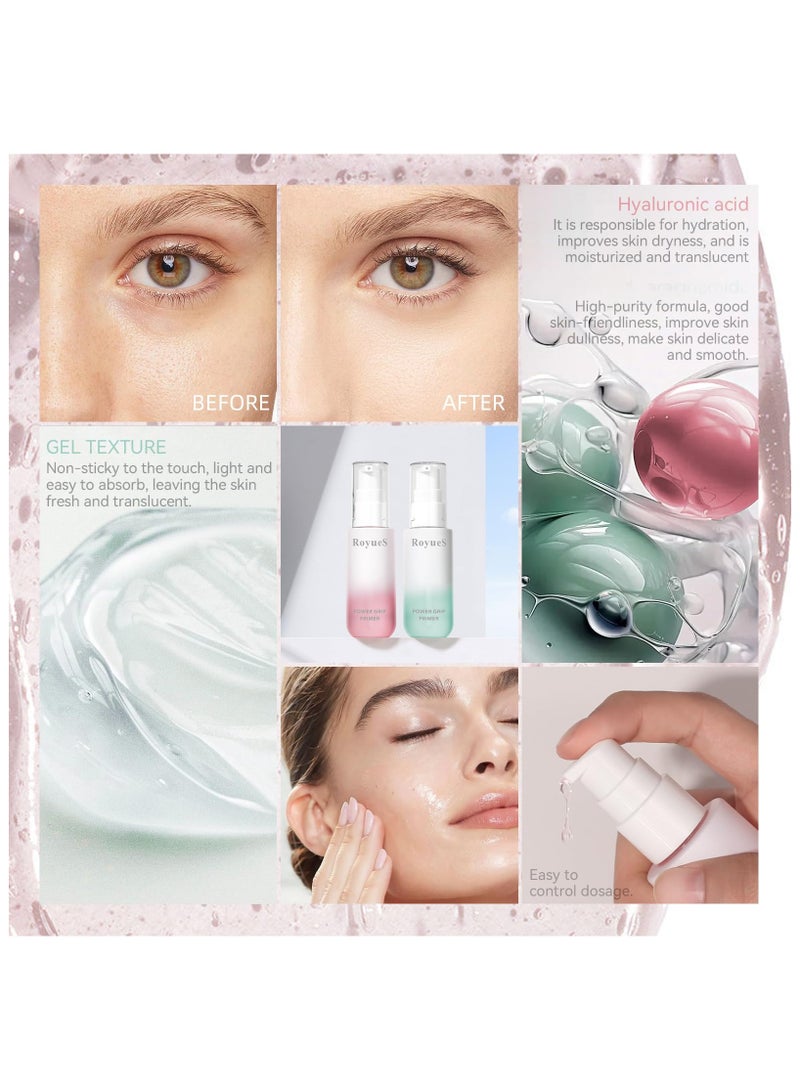 SYOSI Power Grip Primer Makeup Primer For Flawless, Smooth Skin & Long-Lasting Makeup, Evens Skin & Brightens, Moisturizes Primes, Primer Face Makeup, Soft-Focus Finish, Based, Pink - Image 2