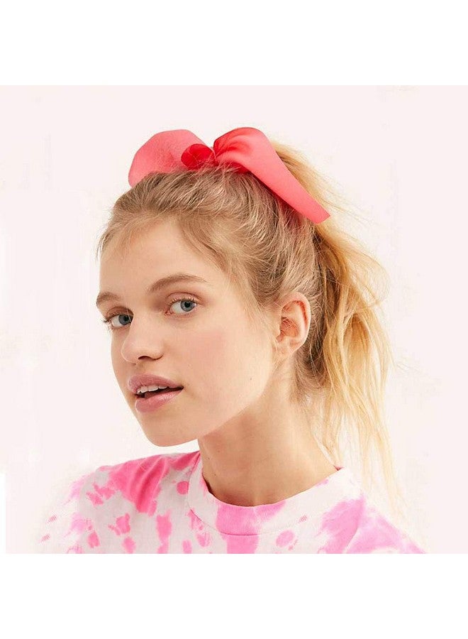 Aileam 6PCS Hair Scrunchies Satin SilkRabbit Bunny Ear Bow Bowknot Scrunchie Bobbles Elastic Hair Ties Bands Ponytail Holder for Women Accessories - Image 5