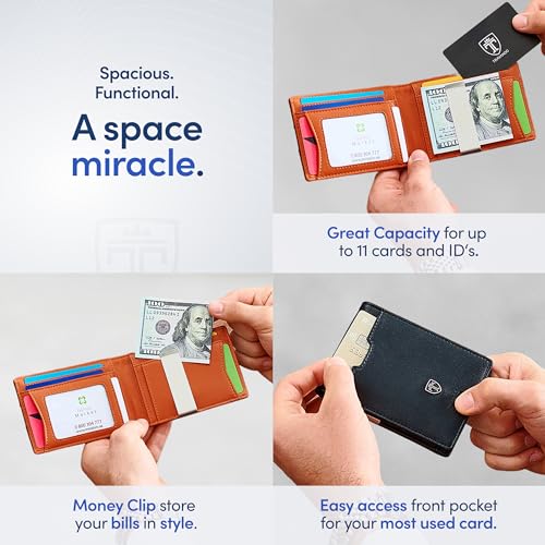 TRAVANDO Mens Wallet with Money Clip AUSTIN RFID Blocking Bifold Credit Card Holder for Men with Gift Box - Image 3