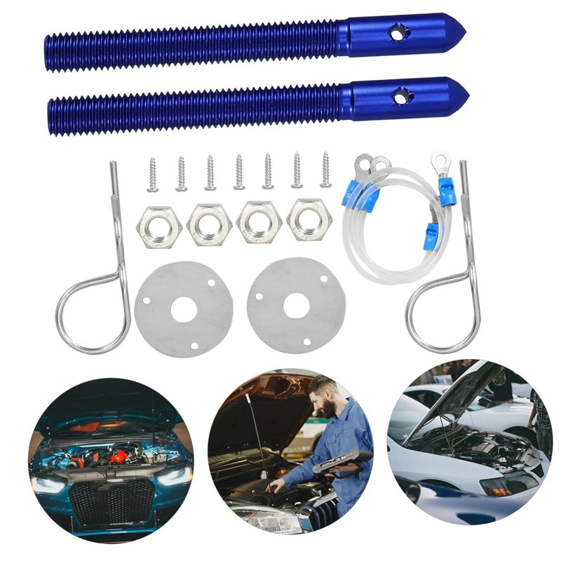 Healifty Heavy Duty Hood Lock Kit Bonnet Latch Pin for Cars Quick Release Bumper Hood - Image 3