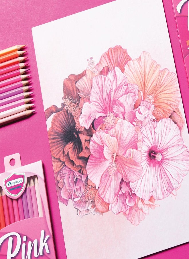 MASTERART Colored Pencils Special Collection Set of 12 Colors for Kids and Adults Coloring (PINK SET) - Image 4