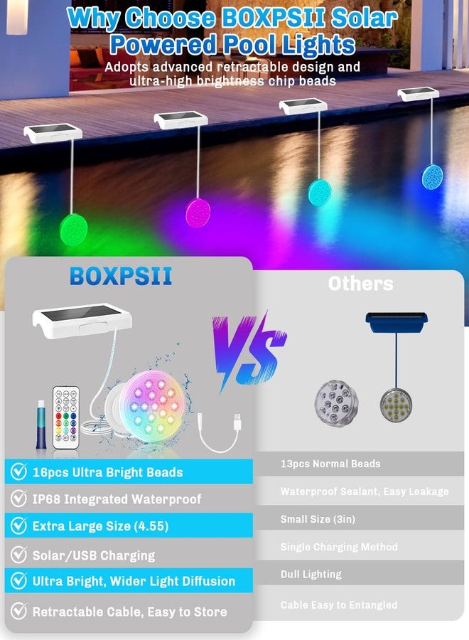 BOXPSII Solar Submersible Pool Lights (4 Pack) - Image 5
