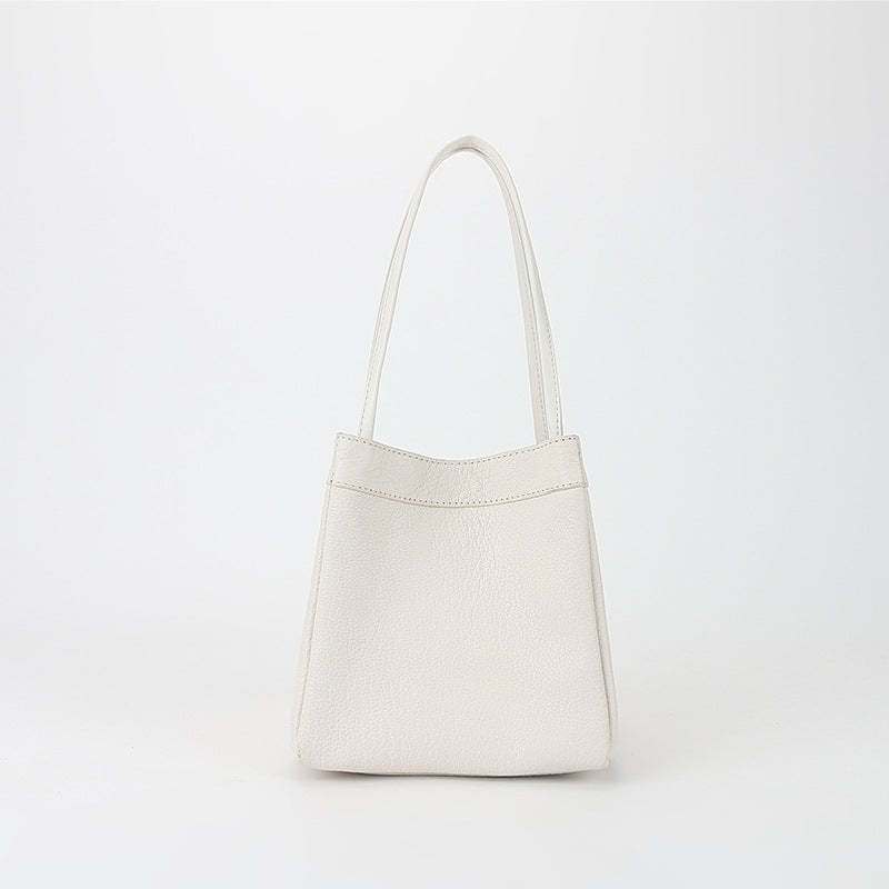 Bag Women'S 2021 New Korean Genuine Leather Small Square Bag All-Match Sheepskin Bucket Bag Niche Fashionable Underarm Handbag - Image 1