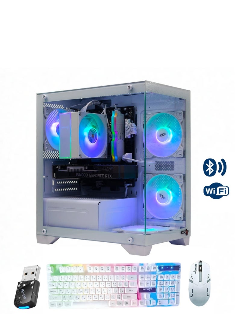 Spear Pc Gaming Pro Intel i5-14400F, RTX 3050 8GB, 16GB DDR5 RAM, 1TB NVMe SSD, ARGB Case with 4 Fans, Windows 11 Pro White - Image 1