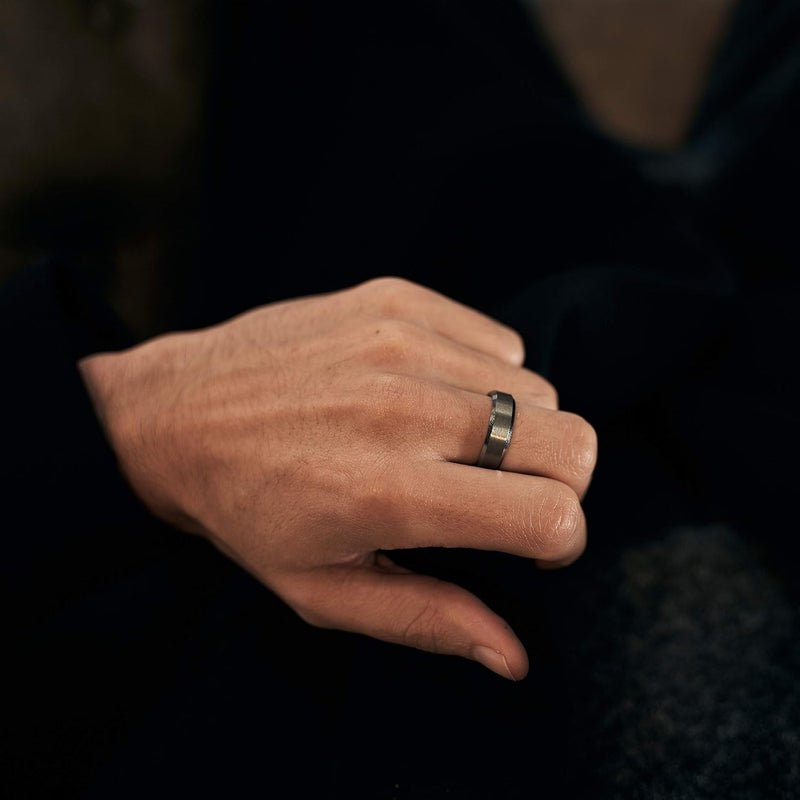 Greenpod 4MM 6MM 8MM Tungsten Carbide Engagement Ring Brushed Beveled Edge Polished Silver Wedding Band for Men Women Engraved I Love You Always & Forever Size 4-15 - Image 5