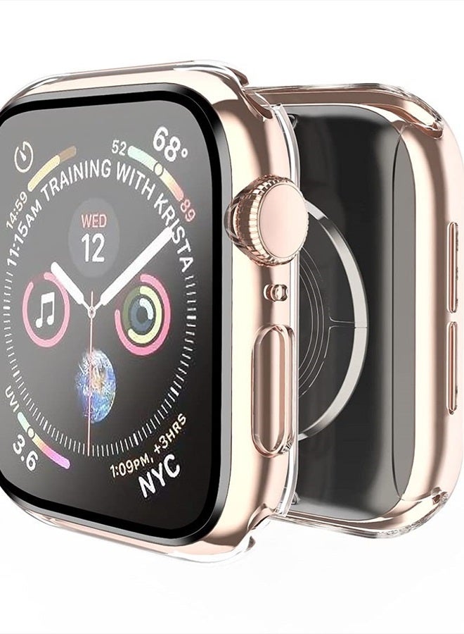 Smiling Case Compatible with Apple Watch Series 6/SE/Series 5/Series 4 40mm with Built in Tempered Glass Screen Protector,Overall Protective Hard PC Case Ultra-Thin Cover- Clear - Image 1