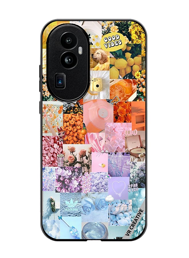 VR CREATIVE Protective Case Cover For Oppo Reno 10 Pro Plus Good Vibes Photo Colleges Design Multicolour - Image 1