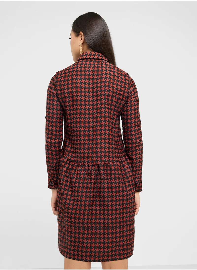 trendyol Checked Shirt Dress