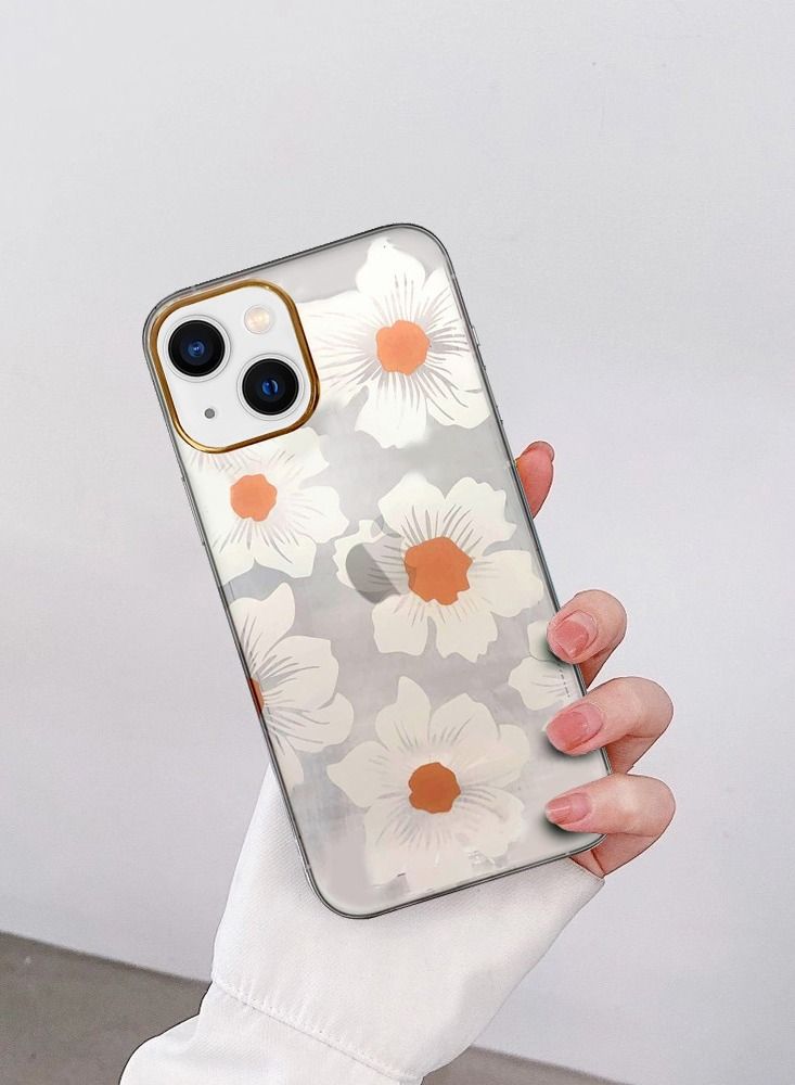 JOWAY iPhone 13 Floral Clear Case Ultra Slim Shockproof Flower Print Transparent Cover Design 7 - Image 4