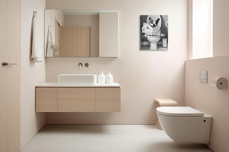 OWNANRTHM Funny Dog Bathroom Wall Art - Image 3