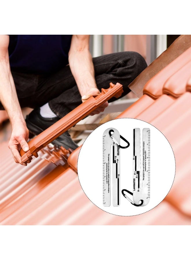 2pcs Shingle Gauge, 4/09 Shingle Gauge Portable Roof Pitch Gauge with Carabiner Shingle Gauge Tool for Measuring and Analyzing The Thickness of Roof Tiles - Image 5