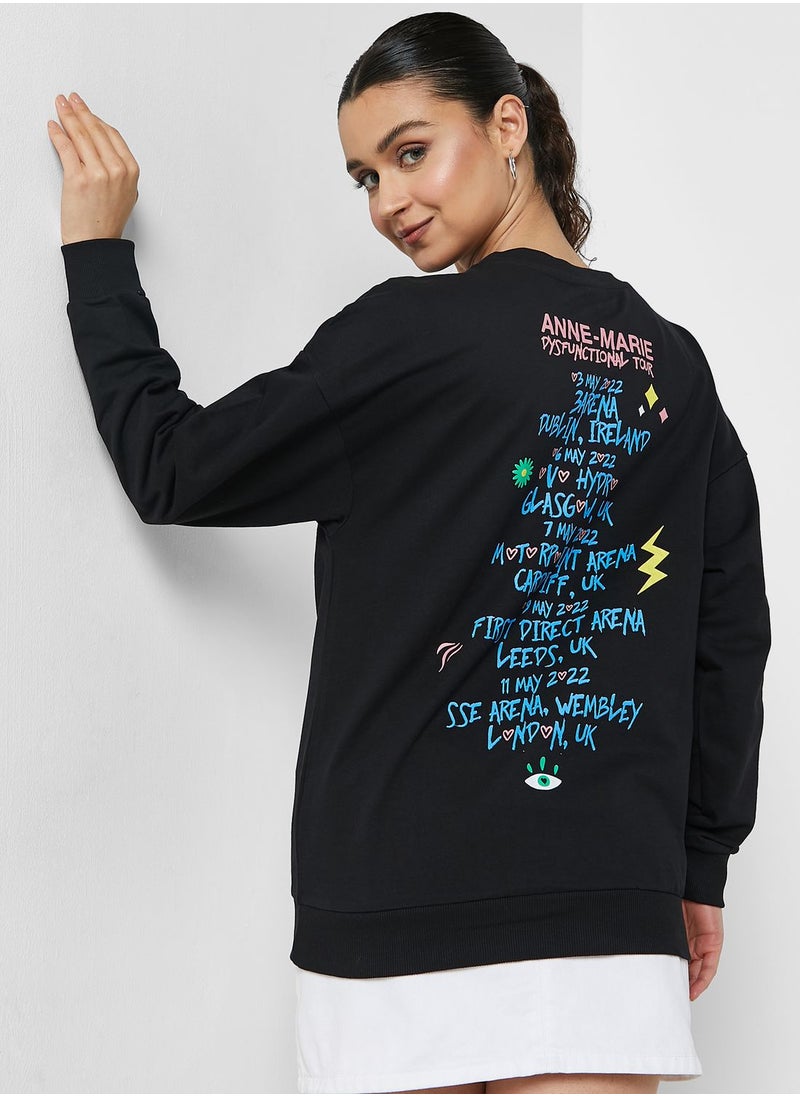 Anne Marie - Crew Neck Graphic Sweatshirt - Image 1
