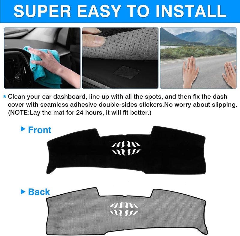 Autorder Diverse purchase plan Dashboard Cover Mat for Hyundai Tucson 2025 2026 Accessories Dash Cover Upgrade Velvet Dash Mat Sunshade Glare UV Rays Protector Upgraded general material - Image 5