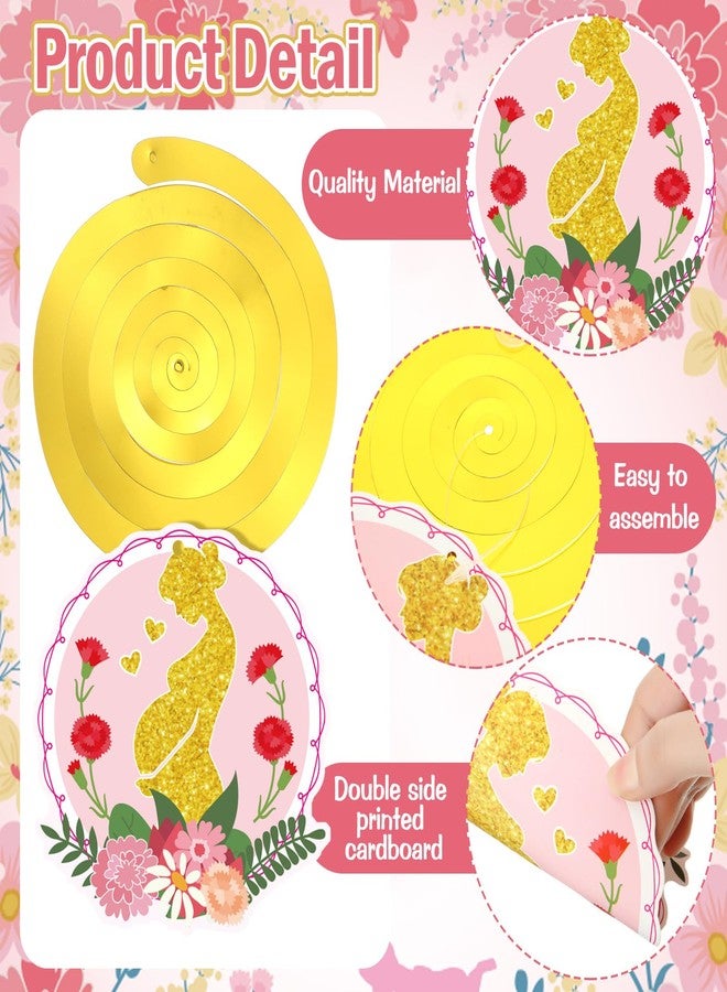 FuWeave مجموعة ديكورات حفلات عيد الأم المكسيكية من FuWeave، 38 قطعة، تتضمن لافتة Feliz Dia De Las Madres، لافتات معلقة، ديكورات معلقة مع رقائق لامعة، دوامات سقف، تيارات - Image 3