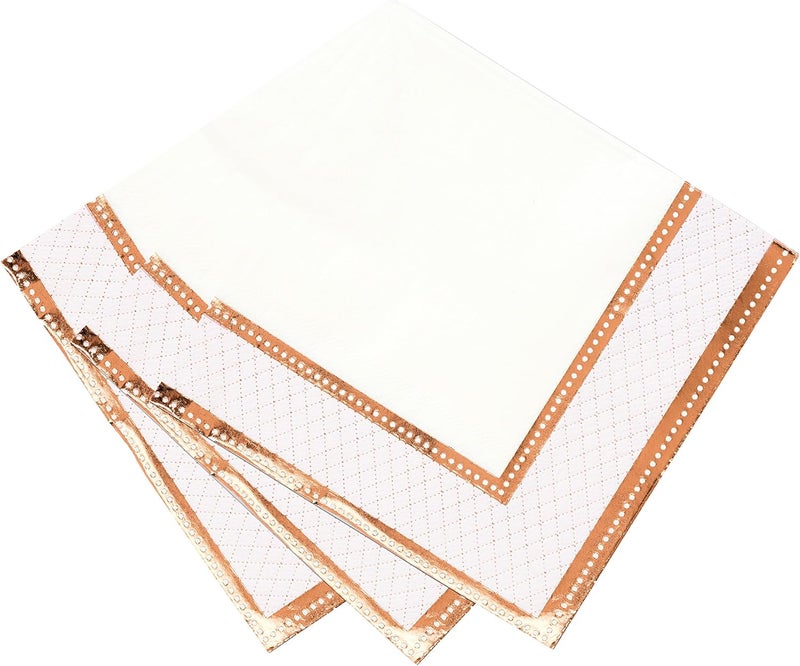 Talking Tables Party Porcelain Rose Gold Napkin - Image 1