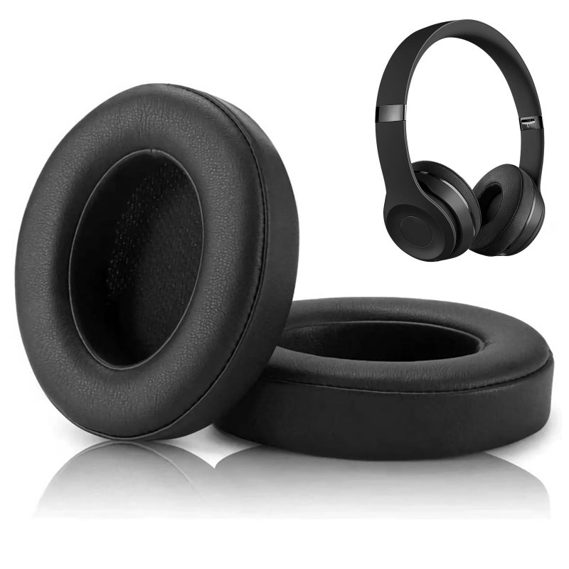Tedux 2Pcs Beats Solo 2 & 3 Earpad Replacement, Soft and Durable Beats Replacement Ear Pads, Beats Headphones Replacement Cushion with Premium Thicker Memory Foam - Image 1