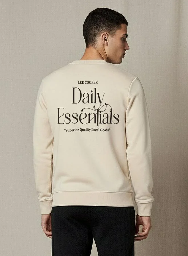 Lee Cooper  Lee Cooper Men Regular Fit Logo Print Cotton Sweatshirt for Men | Best Price UAE