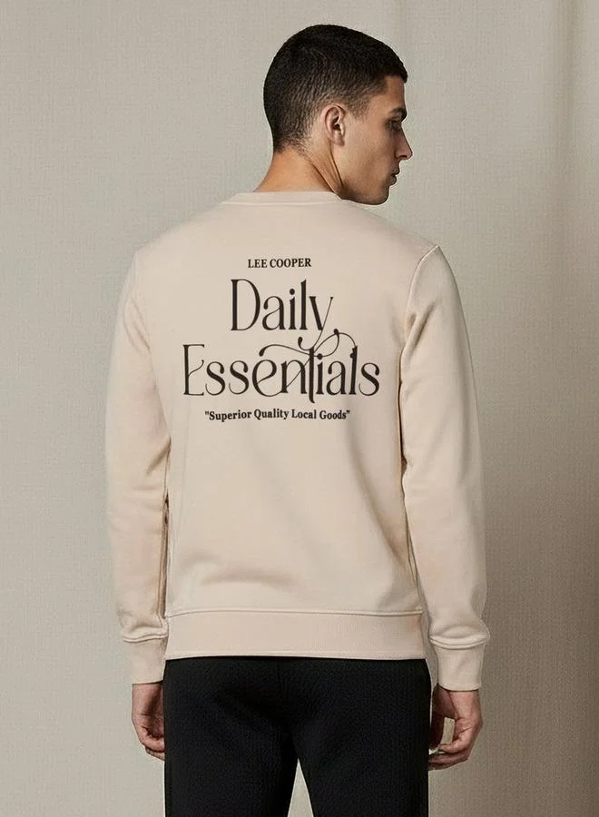 Lee Cooper  Lee Cooper Men Regular Fit Logo Print Cotton Sweatshirt for Men | Best Price UAE