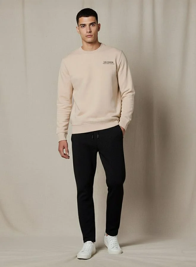 Lee Cooper  Lee Cooper Men Regular Fit Logo Print Cotton Sweatshirt for Men | Best Price UAE