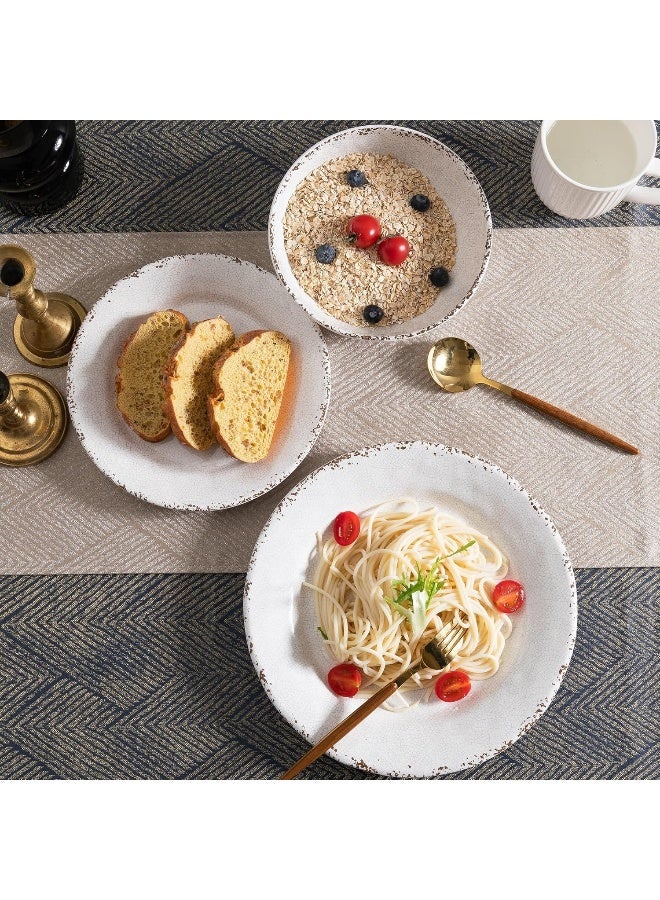 ZAROCRUS طقم أدوات المائدة الميلامين الريفي - 12 قطعة - Image 2